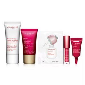Clarins 5pc skincare travel set🤩🤩🤩🤩🤩